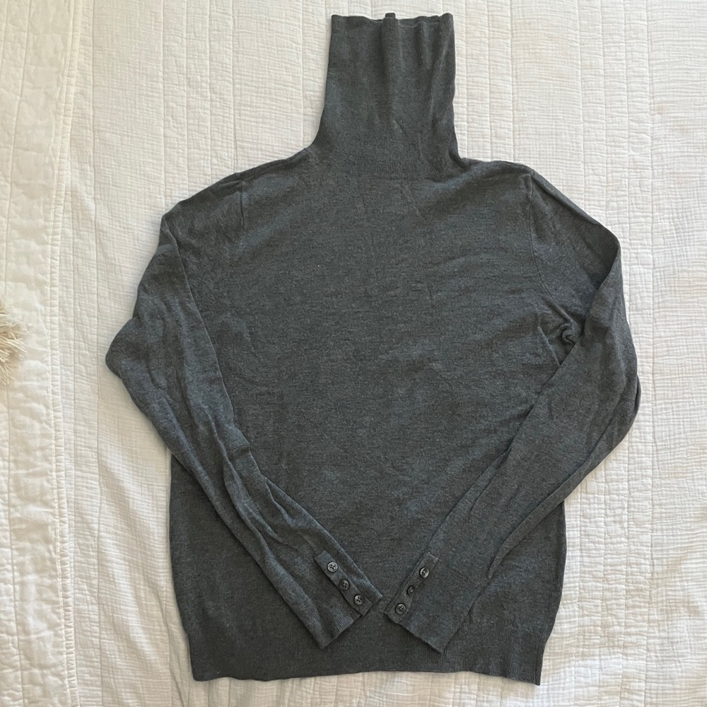 Ann Taylor Charcoal Turtleneck Sweater